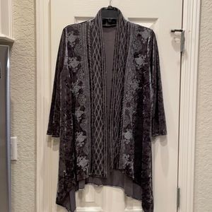 Velvet jacket. Three quarter inch sleeves.